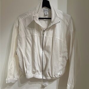 White linen bomber